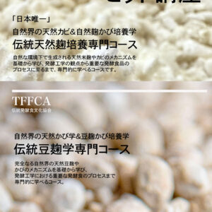 豆麹＆米麹菌培養学専門コース講座 伝統発酵食文化協会 日本唯一の講座