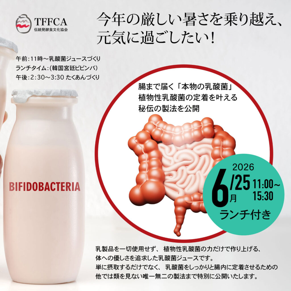 乳酸菌ジュース作りと韓国料理ランチ付き