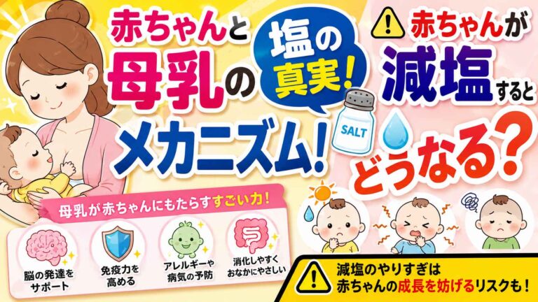 塩と離乳食、母乳にhも塩分がある、無塩危ない